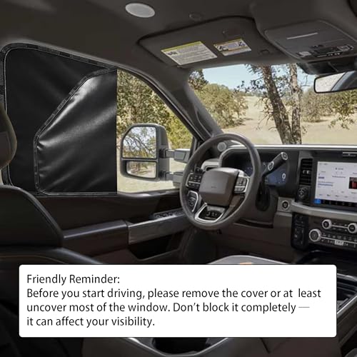 Custom Front Side Window Sun Shades Compatible with 1996-2025 Chevy Express Cargo Van Interior Accessories for Outdoor Blocking Sunlight, Cooling, Resting & Privacy Protection