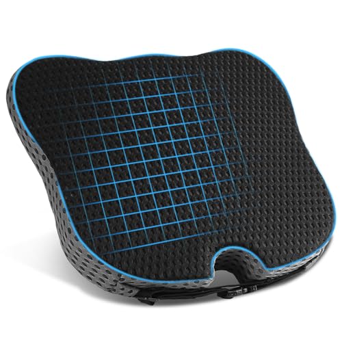 Hapiclody Car Seat Cushion for Driving,Office Chair Cushions Non-Slip Hip & Lower Back Tailbone Chair Pillow Pad,Memory Foam Seat Cushion for Car Seat Driver Truck Desk Wheelchair