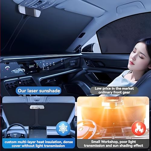 for Honda CRV Windshield Sun Shade - Foldable Windshield Cover Sun Shade CRV 2007-2025 Accessories Protect Car from Sun Rays Overlapping UV Reflective Window Sunshad