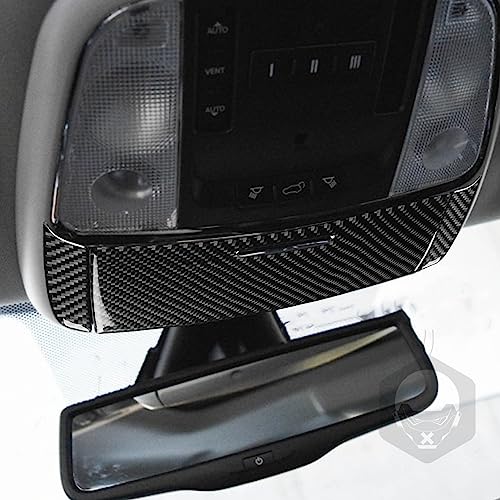 NVCNX Real Premium Carbon Fiber Accessories for Dodge Durango 2011-2020 2012 2013 2014 2015 2016 2017 2018 2019 Car Roof Reading Light Panel Cover Interior Trim Sticker Decal 3PCs - color: 2011-2020 Roof Reading Light Panel Trim