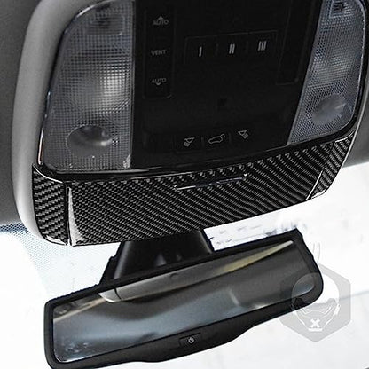 NVCNX Real Premium Carbon Fiber Accessories for Dodge Durango 2011-2020 2012 2013 2014 2015 2016 2017 2018 2019 Car Roof Reading Light Panel Cover Interior Trim Sticker Decal 3PCs - color: 2011-2020 Roof Reading Light Panel Trim