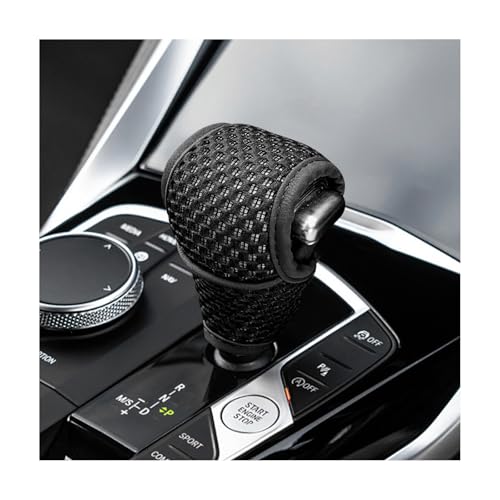 Car Gear Shift Knob Cover, Anti-Slip Manual Automatic Shifting Knob Gear Handle Stick Protection, Breathable Automotive Rod Lever Shifter Knobs Cover for SUV Truck RV (Black, Regular) - color: Black, size: Regular