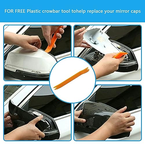 Side Mirror Cover Caps Compatible with BMW E90 E91 2008-2011, E92 E93 E81 E82 E87 E88 LCI Door Rear View Mirror Cap Replacement for 328i 335i Carbon Fiber Look - size: Carbon Fiber Look, style: 08-11 E90