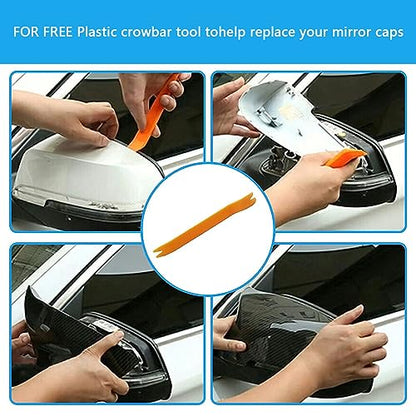 Side Mirror Cover Caps Compatible with BMW E90 E91 2005-2007, E92 E93 E81 E82 E87 E88 Pre-LCI Door Rearview Mirror Cap Replacement for 328i 325i, Gloss Black - size: Gloss Black, style: 05-07 E90