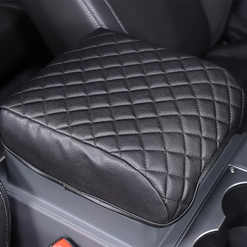 Armrest Box Cover Center Console Pad Compatible with Ineos Grenadier 2020-2024, Comfortable, Breathable, Waterproof Leather Center Console Armrest Cushion (Black) - color: Black