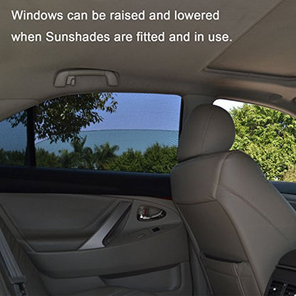 TFY Universal Car Side Window Sun Shade - Protects Your Kids from Sun Burn - Double Layer Design - Maximum Protection - Fit Most of Vehicle - 2 Pieces (Regular Contoured Window) - size: Regular Contoured Window
