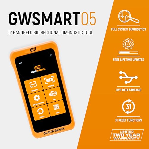 GEARWRENCH 5" Handheld Bidirectional Diagnostic Tool | GWSMART05 - style: 5 in Tablet