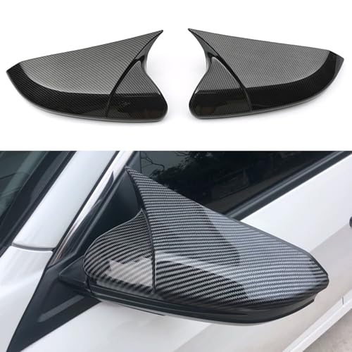 Car Ox Horn Side Rearview Mirror Cover Compatible with Honda Civic 10th Gen 2016-2021 Door Side Mirror Trim Cover ABS Material (Carbon Fiberk) - color: Carbon Fiberk