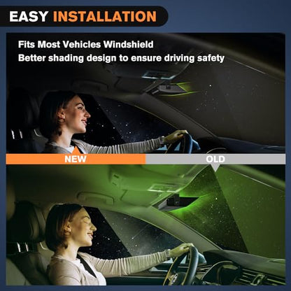 Nilight 32LED Green White Emergency Dash Strobe Lights with Controller Suction Cups Warning Hazard Interior Front/Rear Windshield Deck Split Light Bar for Truck Construction Vehicle - color: Green and White