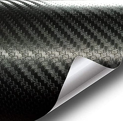 VViViD Black Carbon Fiber Air-Release Adhesive Vinyl Tape Roll (8 Inch x 20ft) - size: 8" x 20ft
