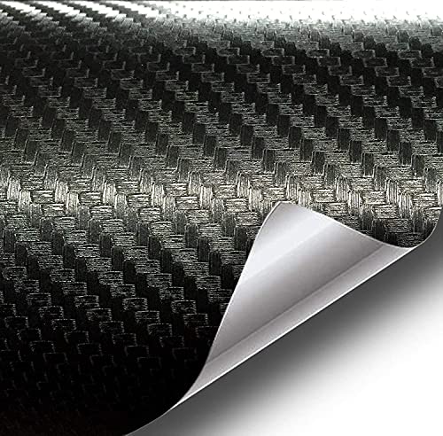 VViViD Black Carbon Fiber Air-Release Adhesive Vinyl Tape Roll (4 Inch x 20ft) - size: 4" x 20ft