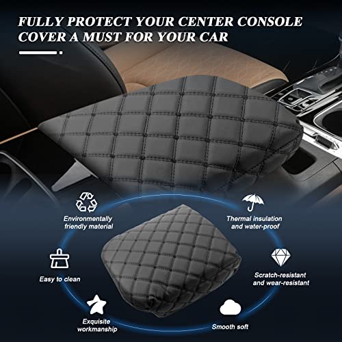 BIBIBO for 2025 2026 Kia Carnival Center Console Armrest Cover:2024 2025 2026 Kia Carnival Accessories 2022-2025 Kia Carnival Arm Rest Cover Kia Carnival Console Cover,2024 2025 Kia Carnival Armrest - color: Black-for 2022-2026 Carnival
