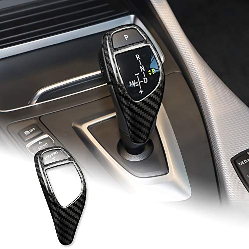 AIRSPEED Carbon Fiber Car Gear Shift Knob Cover Interior Trim for BMW F20 F21 F22 F23 F30 F32 F33 F34 F35 F36 F06 F12 F13 F25 F26 F15 F16 I8 Accessories - style: Style C