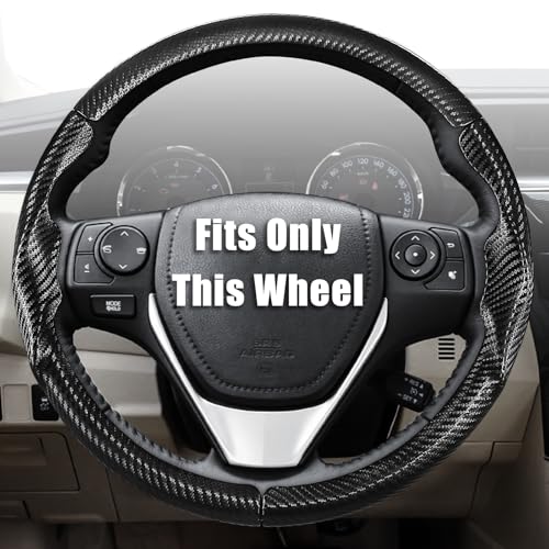Aimato Customized Steering Wheel Cover for Toyota Corolla 2014-2019 / RAV4 2013-2018, Thin,Anti-Slip,Scratch-Resistant Exclusive Car Accessory for Toyota, Matte Black - color: Matte Black, size: For Corolla 2014-2019/RAV4 2013-2018