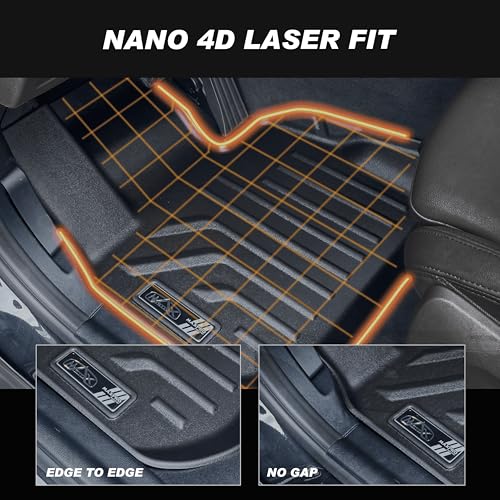 Premium MAXPRO Floor Mats for 2019-2025 Toyota Rav4 1st&2nd Row Complete Set All Weather Mat Waterproof TPE Floor Liners Custom Fit Automotive Floor Mats Toyota Rav4 Accessories Car Mats Full Set SUV - size: 2019-2025 Toyota RAV4 1st&2nd Row (Not for Hybr