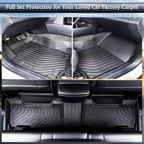 Aiqiying Floor Mats Compatible with Toyota Camry 2007-2011＆ 2012-2017,All Weather Carpet Protector 3D Waterproof Durable Odorless Custom-Fit FrontRear Rows Full Set TPE Car Liners Accessories - size: 2）For Toyota Camry I 2012-2017 I Floor Mat
