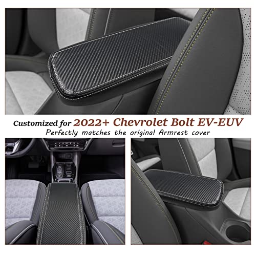 SKTU for 2022 2023 Chevrolet Bolt EUV Center Console Cover 2023 Bolt EUV Armrest Cover 2022 2023 Bolt EUV LT/Premier Console Cover Center Console Soft Cushion for Bolt EUV LT/Premier (White Line) - color: for 2022 2023 Bolt EUV