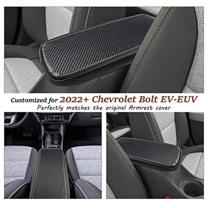SKTU for 2022 2023 Chevrolet Bolt EUV Center Console Cover 2023 Bolt EUV Armrest Cover 2022 2023 Bolt EUV LT/Premier Console Cover Center Console Soft Cushion for Bolt EUV LT/Premier (White Line) - color: for 2022 2023 Bolt EUV