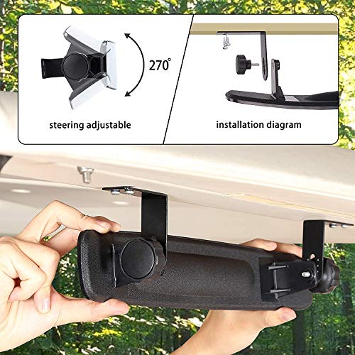 10L0L Panoramic Convex Golf Cart Mirror for EZGO, Club Car, Yamaha, Golf Cart Rear View Mirror (Double Bracket) - style: Double Bracket