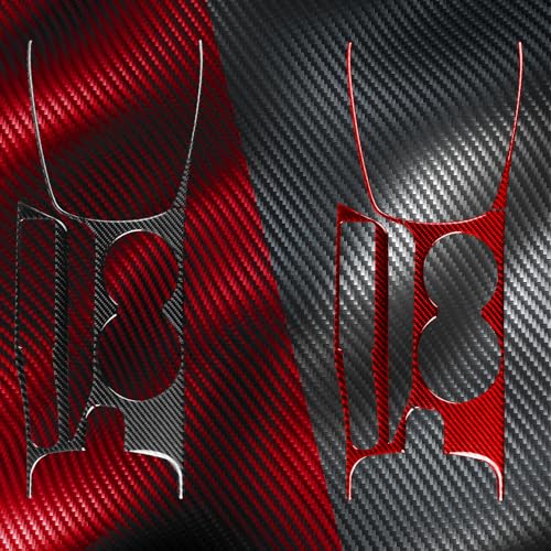 Compatible with Hyundai Genesis Coupe 2013 2014 2015 2016 Cup Holder Panel Central Console Cover Trim Stickers Decals Real Carbon Fiber Car Accessories - color: Cup Holder Trim