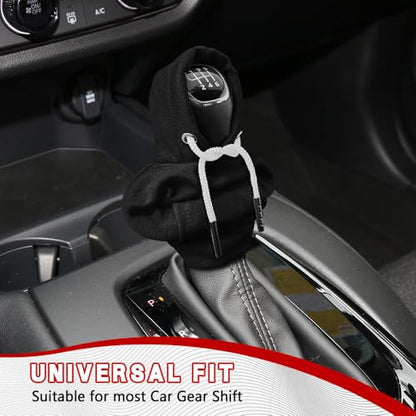 Gear Shift Hoodie, Shifter Hoodie, Funny Car Gear Shift Protector Cover, Automotive Interior Cute Gadgets Fashionable Mini Sweater Shifter Stick Knob Cover Universal for Most Vehicles (Black) - color: Black