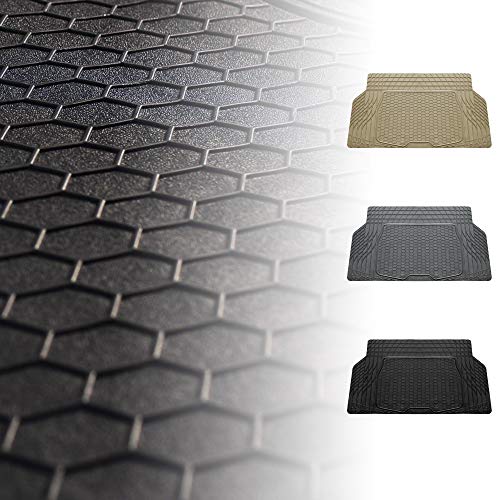 FH Group ClimaProof Universal Cargo Mat – All-Weather, Trimmable Trunk Mat (55" W x 31.5" D) – Fits Most Cars, SUVs & Trucks – Beige - color: Beige, style: CARGO MAT