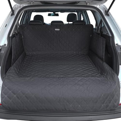 ALLANSING SUV Cargo Liner for Dogs - Heavy-Duty 900D Oxford Waterproof Pet Cargo Protector with 3-Sided Zippered All-Round Protection & TPU Suction Cups, Fits Compact SUVs - size: Small