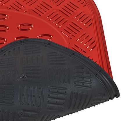 BDK Red All Weather Heavy Duty Car Floor Mats Interior Liners for Auto Van Truck SUV, Fits Front & Rear - color: Metallic Red