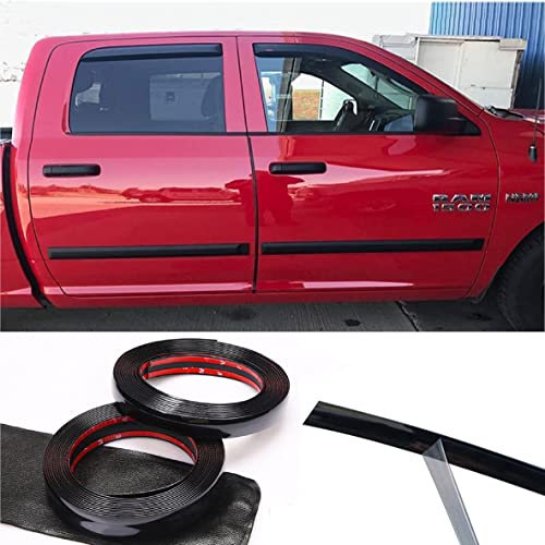 32Ft Automotive Car Exterior and Interior Molding Trim Universal Bumper Window Door Body Side and Household Furniture Surfaces Decorative Strip Scratch-Proof (3/4 inch (20mm), Glossy Black) - color: Glossy Black, size: 3/4 inch (20mm)