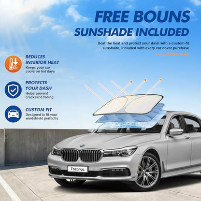 Car Cover Waterproof All-Weather,Heavy-Duty Outdoor Full Exterior Automobiles Sedan/Coupe (Length 204-208 inch) with Windshield Sun Shade Universal Fit Lexus ES350, Tesla Model S,BMW 740i etc - size: Fit Sedan Length 204-208 inch(3XXL)