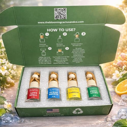 4 Pack Air fresheners | Long lasting car air fresheners, Hand-made in USA | Small room diffuser | Small Business Woman Owned. (8 ml Sweet & Fresh Pack Mix) - style: 8 ml Sweet & Fresh Pack Mix