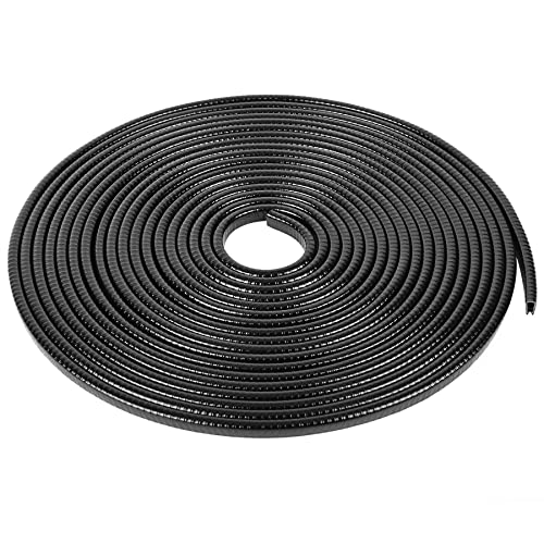MYFAMIREA 13Ft(4M) Car Door Edge Guards - U Shape Edge Trim Rubber Seal Protector - Anti-Collision Clips Fit Most Cars - color: Black, size: 13FT