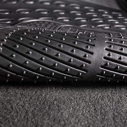 FH Group Automotive Floor Mats Climaproof for All Weather Protection Universal Fit Trimmable Heavy Duty fits Most Cars, SUVs, and Trucks, 2pc Front Set Solid Black - color: Black, style: Front Set