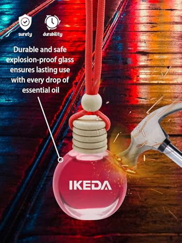 Ikeda Car Air Freshener: Hanging Car Smell Air Freshener | 10ml Hanging Car Perfume | Long Lasting Fragrance | Strong Scents Diffuser for Auto Home (Bubble gum)