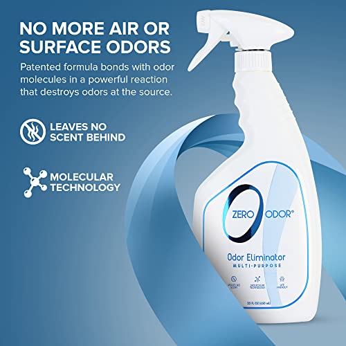 Zero Odor - Multi-Purpose Strong Odor Eliminator for Home, Office, Car, Bathroom, Hotel, Room Deodorizer, and Odor Neutralizer, 22Oz - size: 22 Fl Oz (Pack of 1)