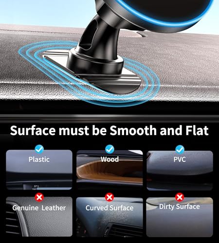 BHHB for Magsafe Car Mount Charger, [2026 Upgrade] 15W 2in1 Magnetic Wireless Car Charger, fits for Magsafe Car Charger, Vent/Dashboard Phone Holder for iPhone 17 16 15 14 13 12 Series(Cyan) - color: Cyan