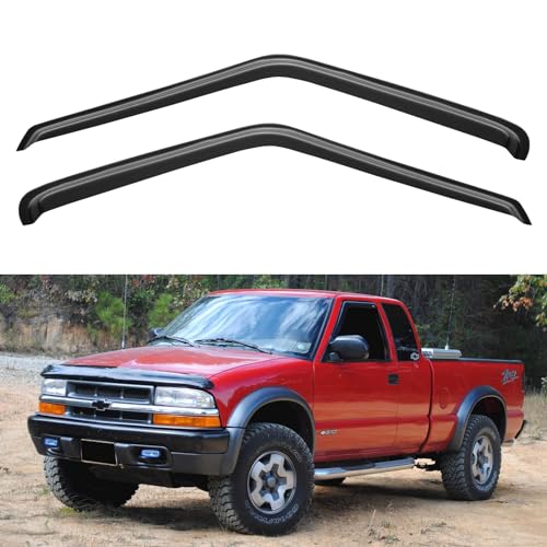 Window Visors Rain Guards for 1994-2004 Chevrolet S10/GMC Sonoma Regular/Extended Cab, Out-Channel Window Vent Wind Deflectors Visors Shades for 95-05 S10 Blazer/S15 Jimmy, 1996-2000 Isuzu Hombre - size: 1994-2003 Chevrolet S10/GMC Sonoma