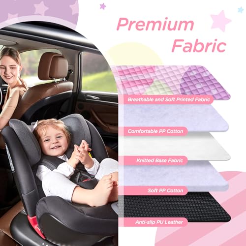 Car Seat Potty Training Protector, Waterproof Car Seat Liner with Anti-Slip Backing, Machine Washable Car Seat Cover for Baby Toddler Carseat, Stroller (Pink, 2PC) - color: Pink