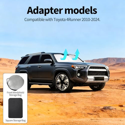 8 PCS Full Set Window Shades for Toyota 4Runner 2010-2024 Accessories, UV Block & Privacy Protection, Foldable Car Windshield Side Rear Window Sun Shade Covers for Camping Napping Leisure - size: for Toyota 4Runner 2010-2024