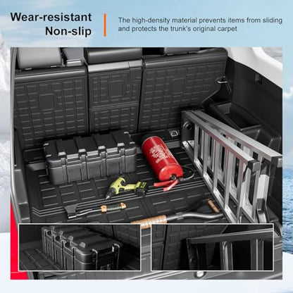 powoq Cargo Mat Compatible with 2010-2024 Toyota 4Runner Back Seat Protector Replacement for 2010-2024 Toyota 4Runner 5 Seater Accessories (Fit W/O Sliding Tray, Rear Backrest Mats+Rear Trunk Mat) - size: Compatible with Toyota 4Runner | 2010-2024