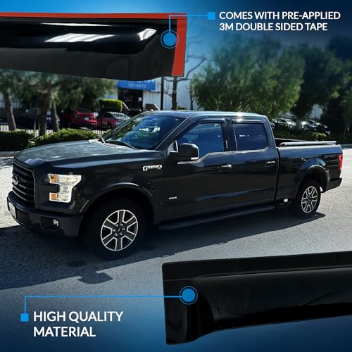Car Rain Guard & Sunroof | Outside Mount Window Visor Side Deflectors | Waterproof Sunroof Cover Rain Shields Compatible with 1999-2005 VW Golf Rabbit GTI R32 | 5 Pcs Set, WSV-469, Dark Smoke - size: Compatible with VW Golf Rabbit GTI R32 1999-2005