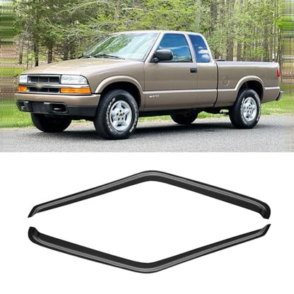 Window Visor for 1994-2004 Chevy S10/GMC Sonoma, 1995-2005 S10 Blazer/S15 Jimmy, Rain Guards Shields Vent Deflector Shade Wind Dark Smoke for 1996-2000 Isuzu Hombre, Tape-On, 2PCS - style: For 1994-2004 | Chevy S10/ GMC Sonoma | Out-Channel