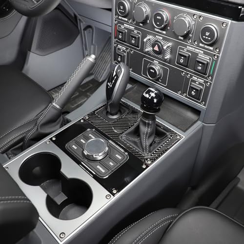 Car Center Console Panel Cover Trim Compatible with INEOS Grenadier 2020-2024, Soft Carbon Fiber Gear Shift Panel Trim Cover Trim Anti-Scratch Panel Frame Protection Interior Accessories