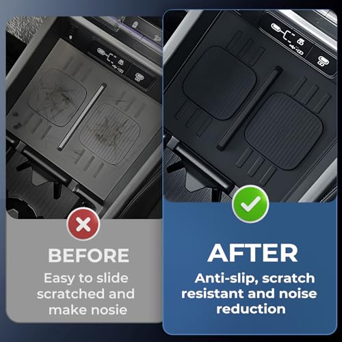 Center Console Wireless Charging Protective Mats for Hyundai Santa Fe 2024 2025 2026, Interior Accessories Silicone Non-Slip Anti-Dust Waterproof Pad, Black - style: Fits for Hyundai Santa Fe 2024-2026