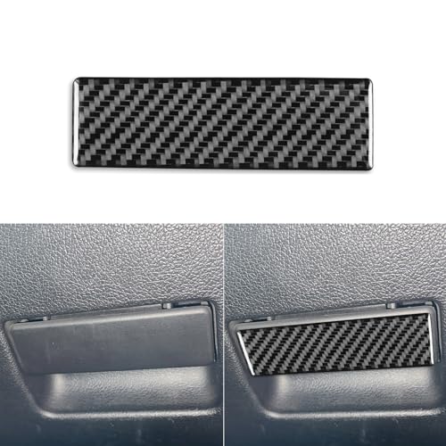 1pc Real Soft Carbon Fiber Car Passenger Side Glove Storage Box Handle Switch Panel Trim Sticker Compatible with Ford Mustang Shelby 2009 2010 2011 2012 2013 2014 Auto Interior Accessories Black - color: Glove Box Handle Switch