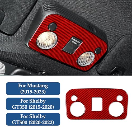 Car Reading Light Control Panel Sticker Carbon Fiber Decal Accessories for Ford Mustang 2015 2016 2017 2018 2019 2020 2021 2022 2023 - color: Reading Light