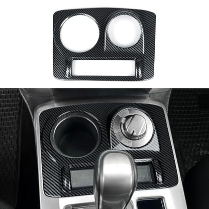 Car Cup Holder ABS Sticker Carbon Fiber Decal Cover Interior Trim Accessories for Toyota 4Runner SUV 2010-2025 Black （A） - color: Cup Holder a