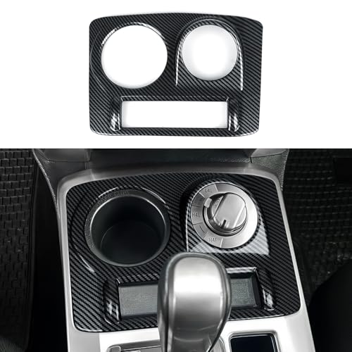 Car Cup Holder ABS Sticker Carbon Fiber Decal Cover Interior Trim Accessories for Toyota 4Runner SUV 2010-2025 Black （A） - color: Cup Holder a