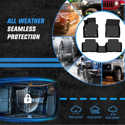 Nilight TPE Floor Mats for Mazda 3 (FWD Only) 2019 2020 2021 2022 2023 2024 2025 2026, All Weather Custom Fit Heavy Duty Floor Liners - color: 2019-2026 Mazda 3
