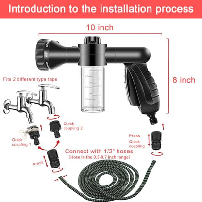 LIANXIN Car Wash Kit Car Wash Cleaning Kit Car Wash Foam Gun Sprayer Microfiber Sponge and Towels Car Foam Gun Tire Brush Collapsible Bucket Car Washing Kit - size: XXL-20